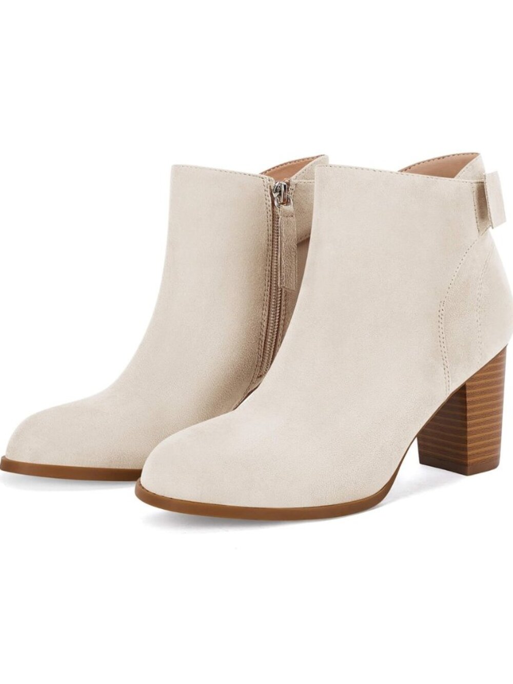 Women's Fall Ankle Boots Shoes Chunky Block Stacked Heel Bow Tie Pointed Toe